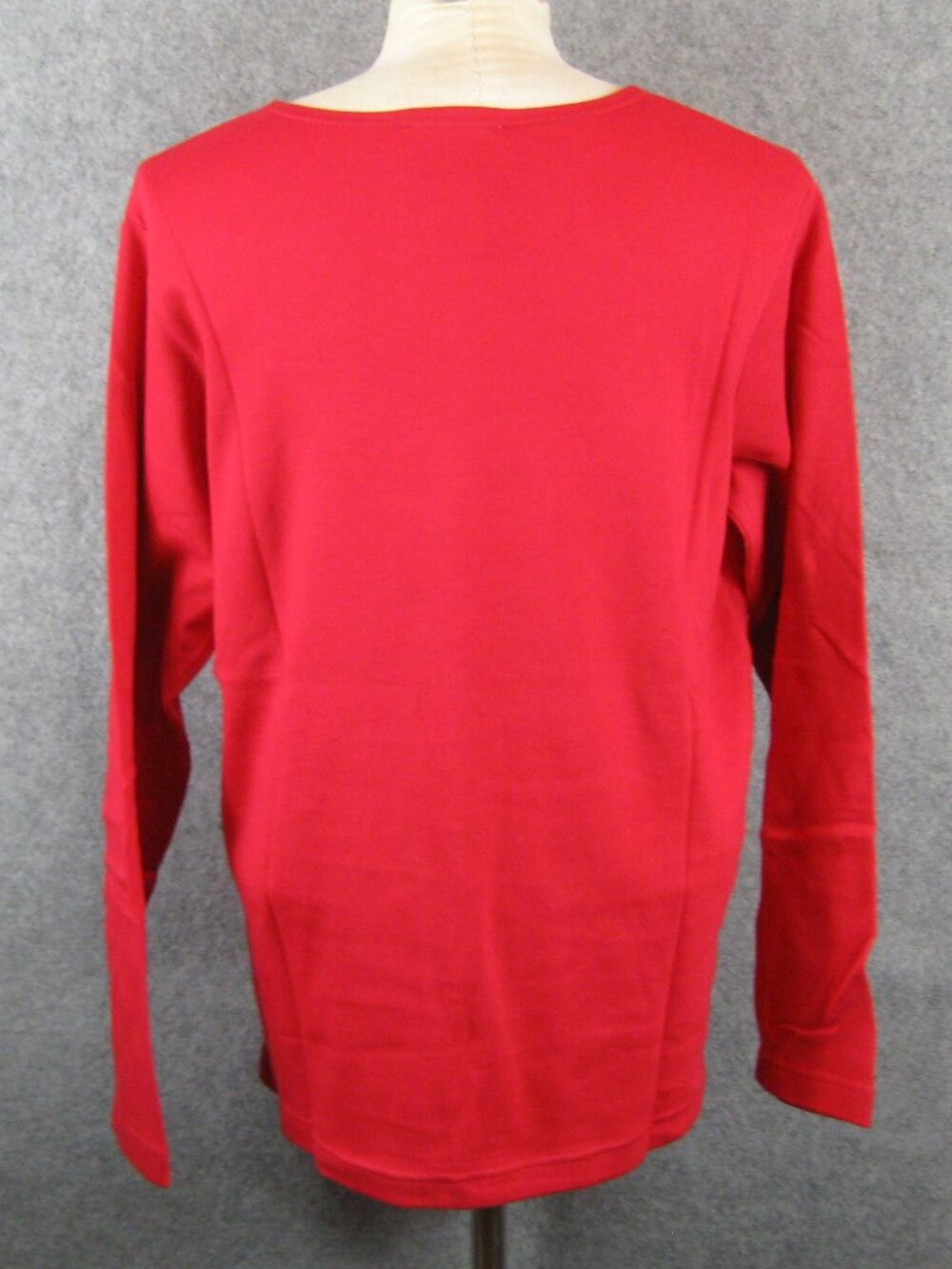 Quacker Factory Top Size M Rhinestones Red - Picture 4 of 5